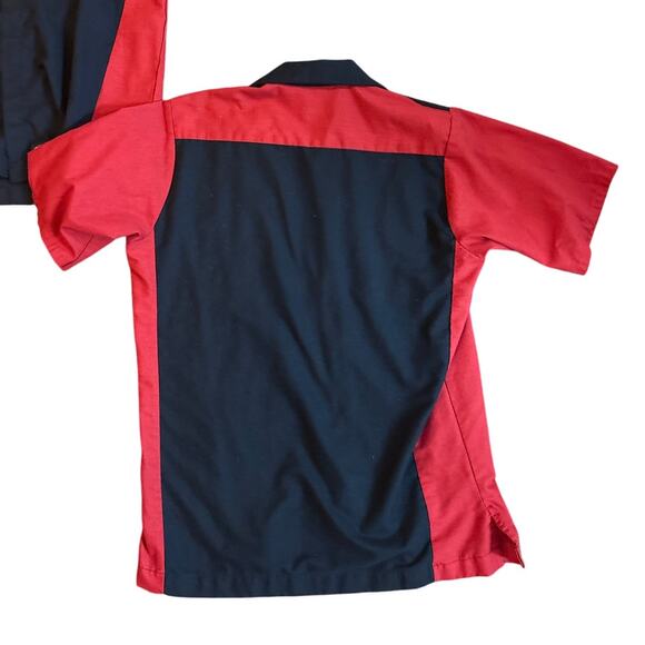 Lot of 2 Red Kap Work Shirts Briggs & Stratton Short Sleeve Red Black EUC - Picture 3 of 6